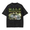 Man I Love Frogs MILF T Shirt Hip Hop Washed Short Sleeve Street T-Shirt Vintage Men Women Tops Streetwear Summer Tops Tees