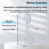Plastic Multi Function Ruler Geometric Tools Middle School High Supplies School