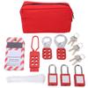 Electrical Lockout Tagout Kit Tag Hasp Pocket Bag Safety Padlock Set for Industrial Use
