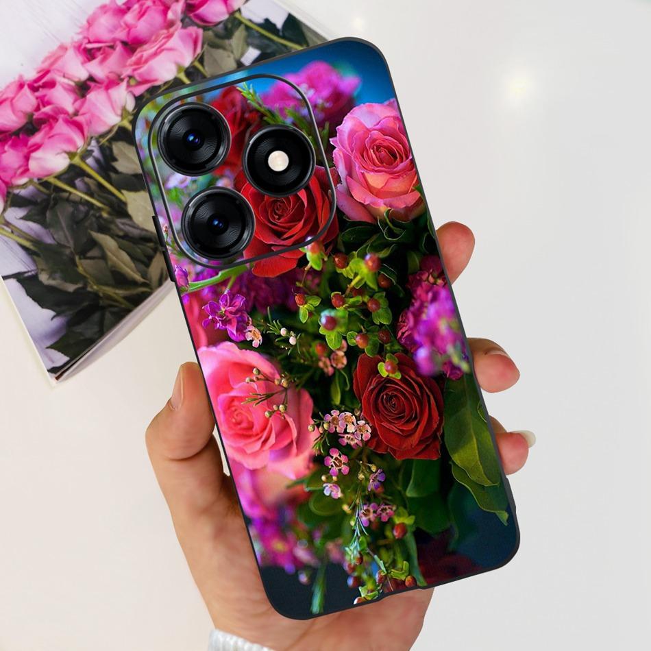 Чехол для телефона Tecno Spark 10 10C 2023 Модный Цветок Кошка Бабочка Мягкий Силикон ТПУ Чехлы Для Tecno Spark10 Spark10c KI5q KI5k