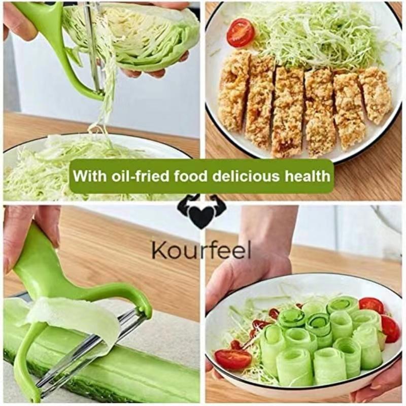 Овощечистка с широким горлом, овощи и фрукты, нож из нержавеющей стали, терка для капусты, овощерезка для салата и картофеля, кухонные принадлежности