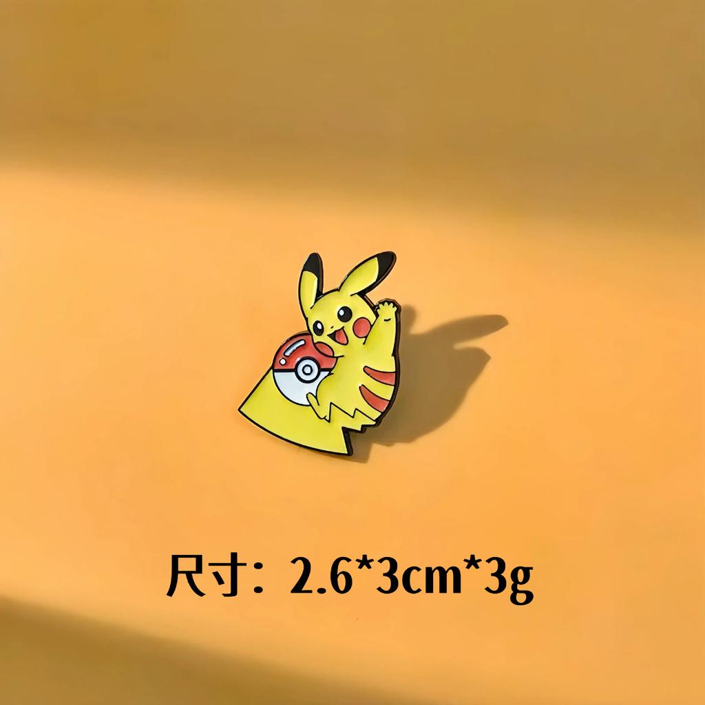 NEW HOT Pok mon Pok mon brooch Pikachu metal badge anime cartoon clothes pencil case backpack decoration accessories
