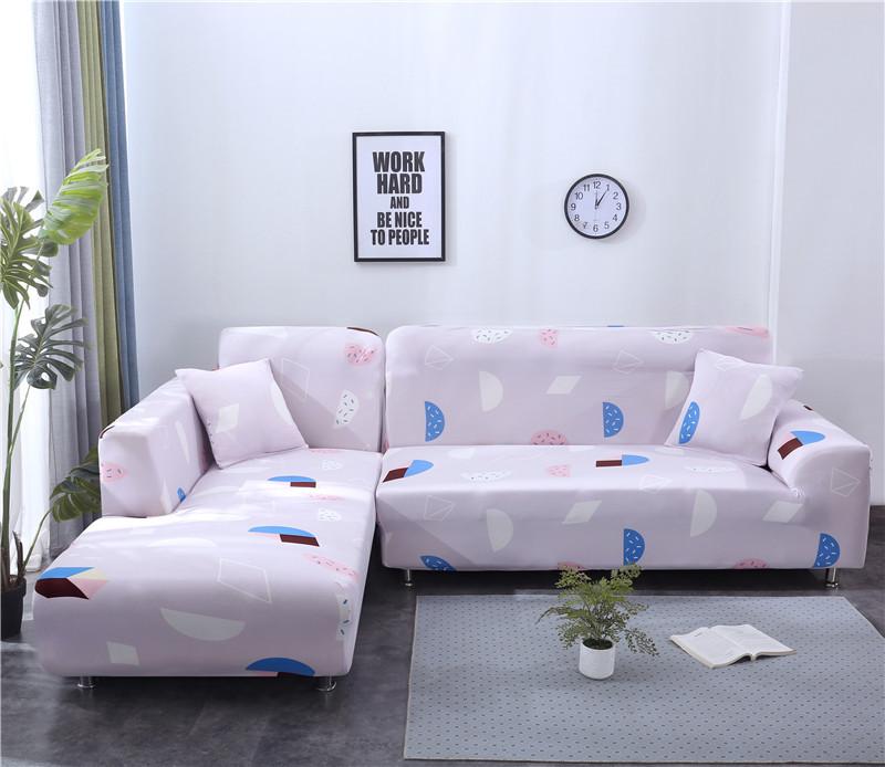 Чехлы для угловых диванов с геометрическим рисунком для гостиной, эластичные чехлы из спандекса, чехол для дивана, эластичное полотенце для дивана, L-образная форма, нужно купить, 2 шт.