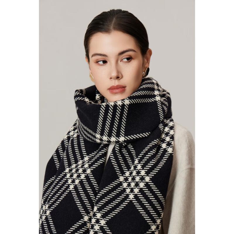 CEENIU Faux Cashmere Double-Sided Twill Scarf Shawl