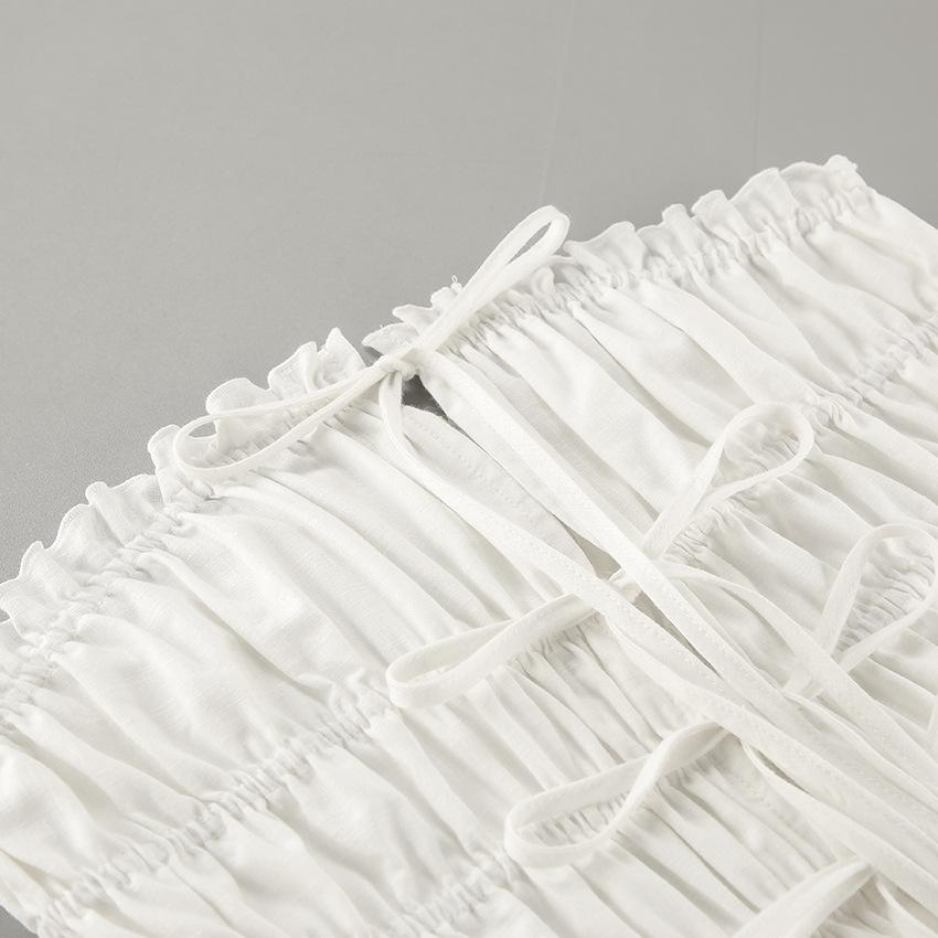 Элегантный однотонный комплект из двух предметов из хлопка и льна, женский сексуальный укороченный топ + широкие брюки, женский комплект из 2 предметов