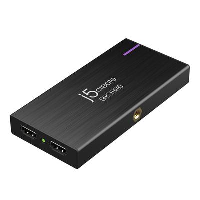 J5create Плата захвата HDMI для записи и потоковой передачи 4K30fps 4K60Hz Без задержки Совместимость с HDR Поддержка питания 60 Вт Совместимость Винтовое отверстие с холодным башмаком Светодиод