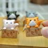 4pcs Mini Cat Garden Statues Cute Kawaii Kitten Figurines for Kids Baby Room Home Decoration Adorable Miniature Animal Decor