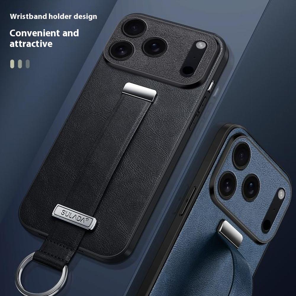 SULADA Серия Fashion для iPhone 17 Pro Max Чехол Ремешок Подставка Кожаная Задняя Крышка для Телефона