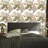 Leaves and tulips wallpaper in vintage style for living room and bedroom 50x1000