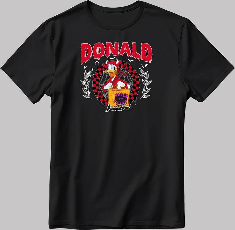 Donald Duck Devil Costume Black TShirt