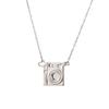 Stainless Steel Photo Frame Necklace Retractable DIY Photo Album Necklace Butterfly Neck Jewelry Accessories