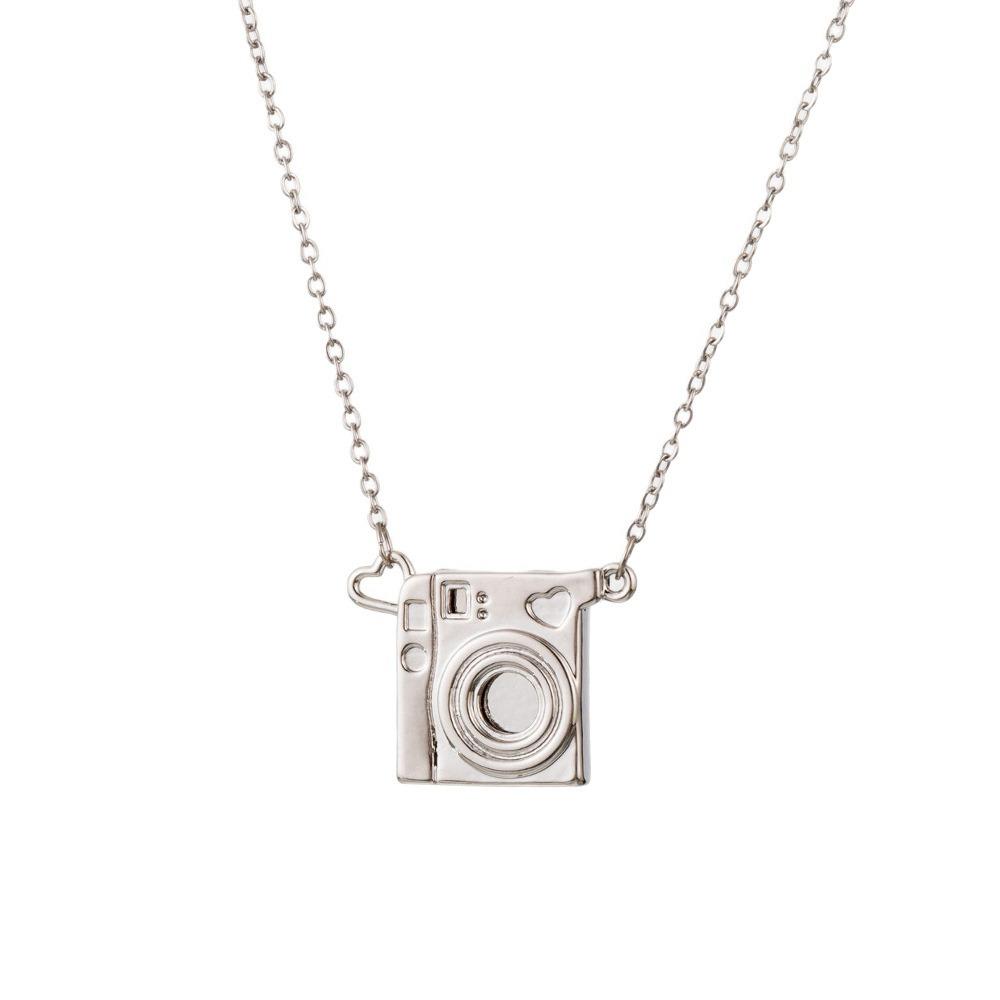 Stainless Steel Photo Frame Necklace Retractable DIY Photo Album Necklace Butterfly Neck Jewelry Accessories
