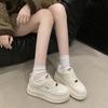 2025 New Autumn and Winter Velvet Platform White Shoes Women's Versatile Ins Leisure Sports Women's Fluffy Cotton Shoes