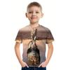 2024 Retro 3d Print Casual Children's Clothing Top Tee Shirt Fashion T Shirt Animal Kids Boy Clothes Anime Short Sleeve