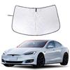 Для Tesla Model S 2017-2025 Серебристая Лента Автомобильный Козырек Солнцезащитный Козырек на Окно Защита от Солнца Зонт Аксессуары для Салона