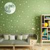 Decoration Kids Bedroom Fluorescent Full Luna Luminous Decals Glow In Dark Moon Stars Wall Stickers