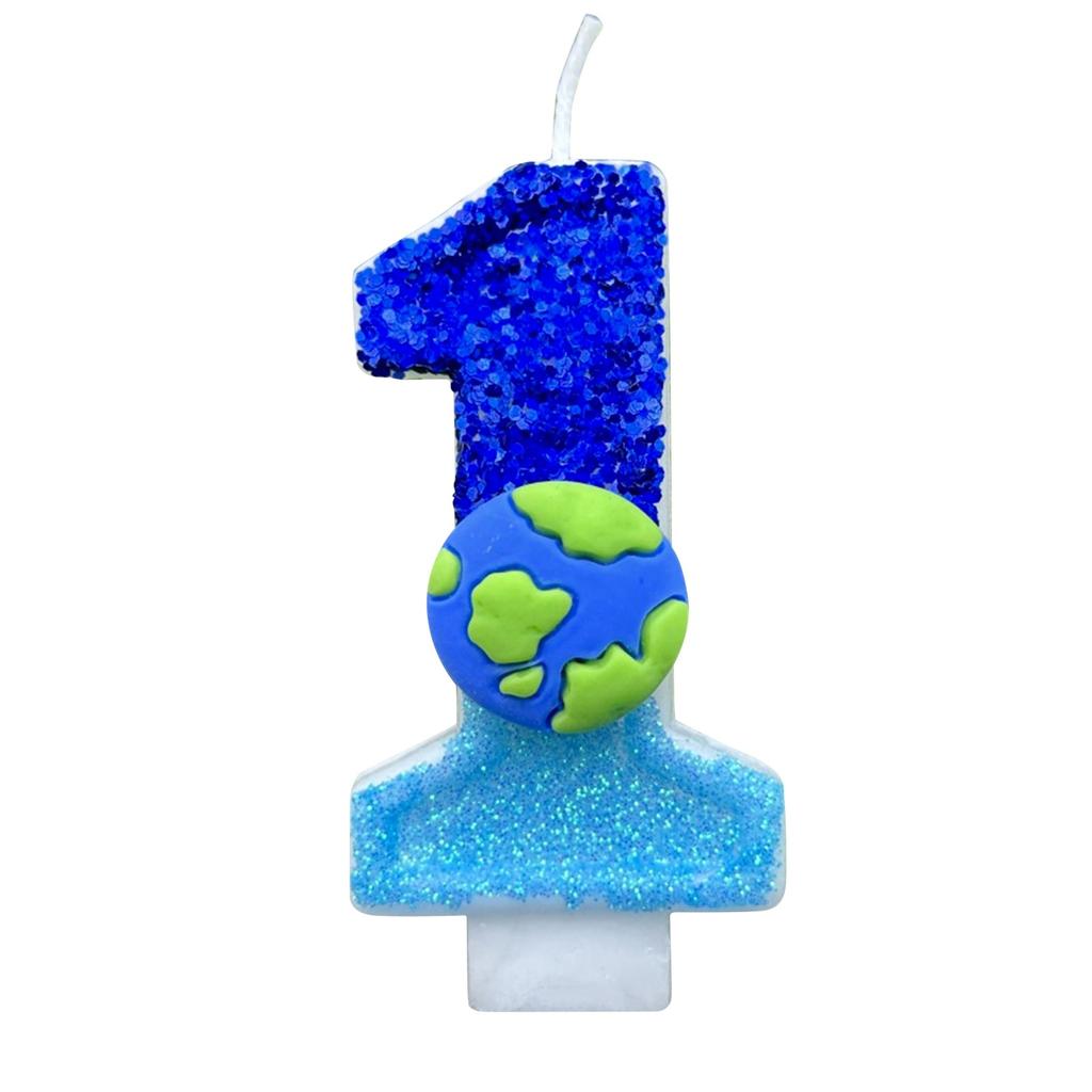 1 шт. Детские свечи на день рождения с цифрами 0-9, синие свечи в виде футбольного мяча на день рождения для мальчика, украшение для торта на вечеринку