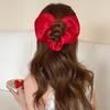 Heart Shape Heart Hair Rope Love Exaggerated Hair Ring Trendy Large Satin Hair Scrunchies  Ladies