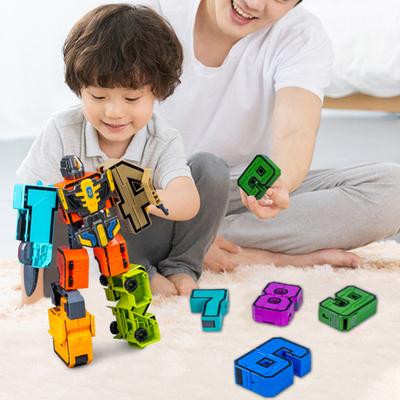 Игрушка-робот, компактные детские цифровые цифры, робот-трансформер, экшн-фигурка, развивающая игрушка для детей, подарок