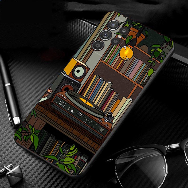 Phone Case For Samsung Galaxy S26 S25 S24 S23 S22 Ultra S23 S22 S25 Plus S24FE S23FE S26Edge record player