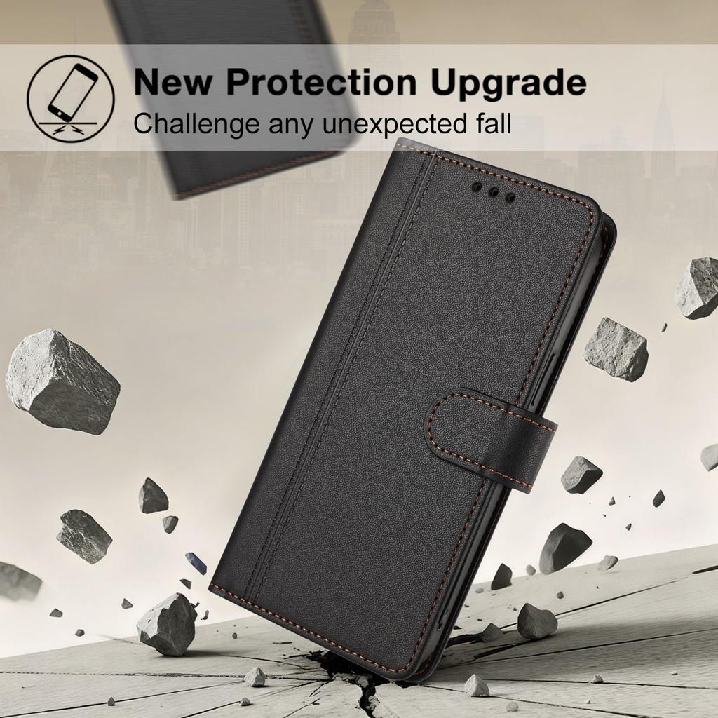 Кожаный кошелек-книжка для Nokia C01 Plus C30 C10 C20 C300 C02 C32 C12 X30 X20 X10 G21 G11 G20 G10 G400 G42 G22 из ПУ с 9 отделениями для карт и ремешком на запястье