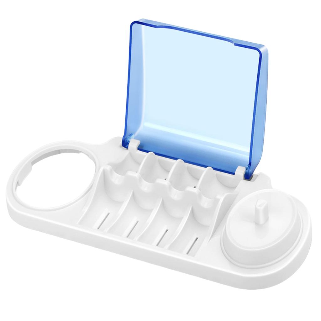 Подставка для электрической зубной щетки с синей крышкой, держатель для электрической зубной щетки для дома и путешествий, принадлежности для ванной комнаты