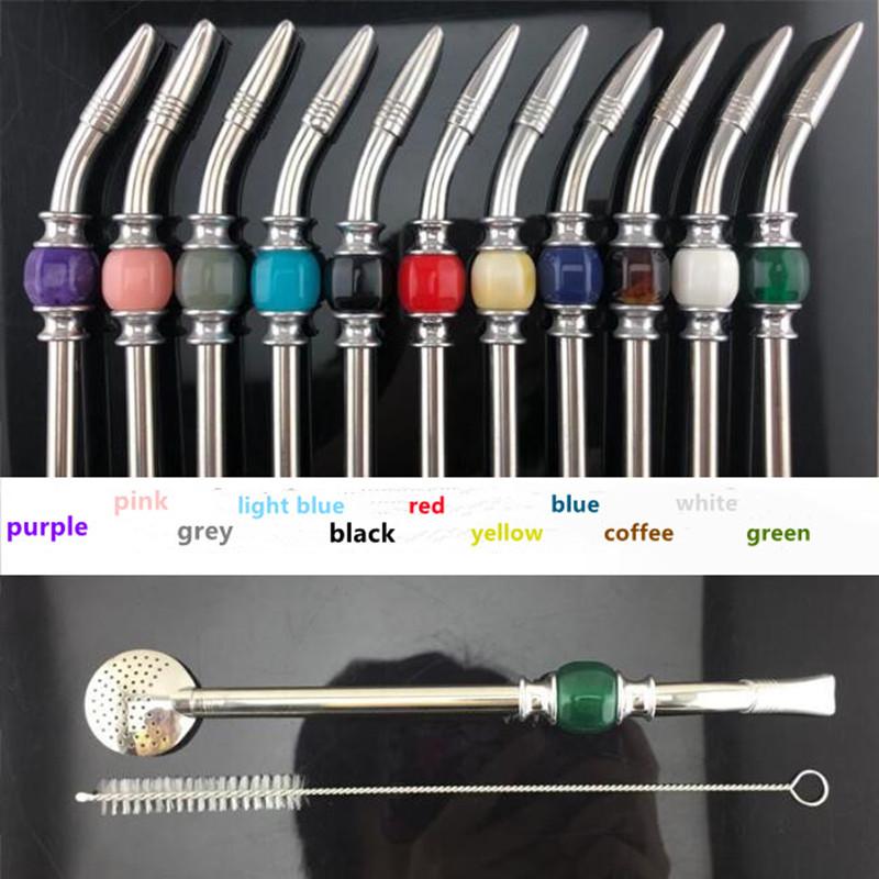 Ложка-соломинка из нержавеющей стали Фильтр для чая Yerba Mate Соломинки для чая Bombilla Тыква Многоразовые принадлежности для кофе и чая Моющиеся принадлежности для чая