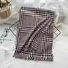 High End Imitation Cashmere Plaid Scarf Versatile and Warm In Winter  Women's Neck Scarf  Fringed Shawl