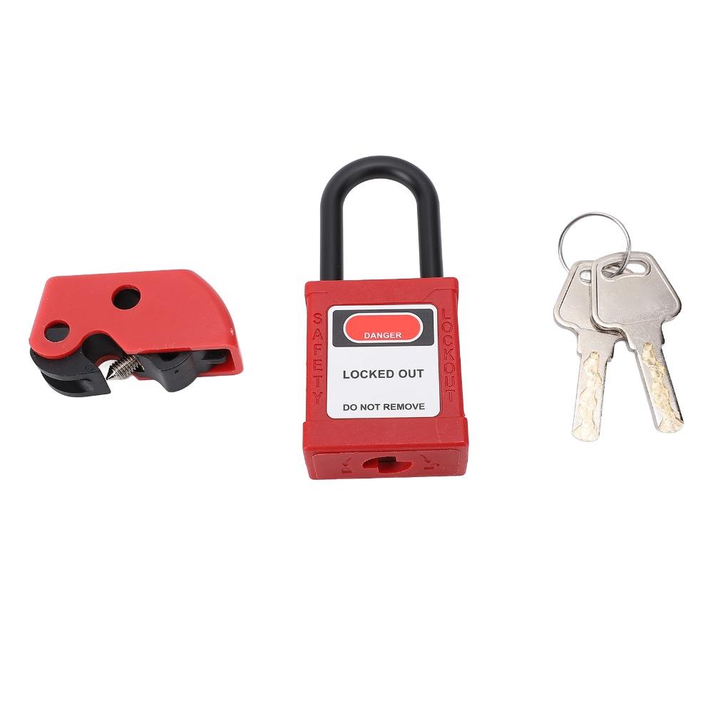 Safe Breaker Lockout Padlock Kit Red Circuit Breaker Lockout Kit Commercial