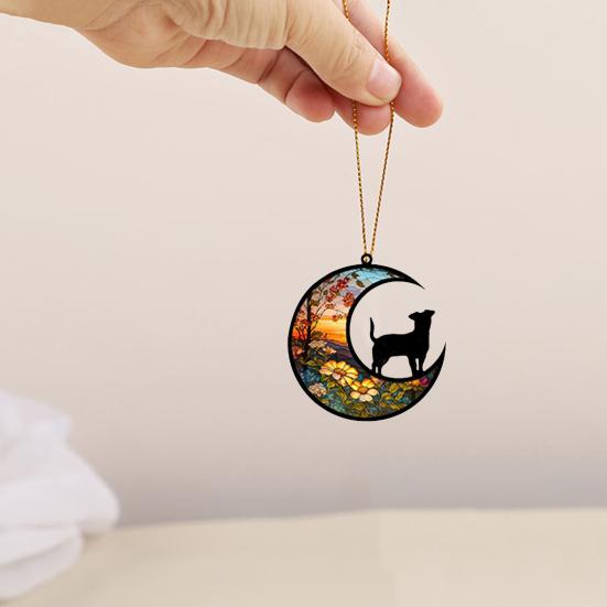Мемориал для собаки «Ловец солнца» со шнурком, персонализированный ручной работы, подвесной кулон «Ловец солнца», посвященный потере питомца, подарок сочувствия