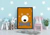 Poster picture in a frame A4 cm Teddy bear PD051