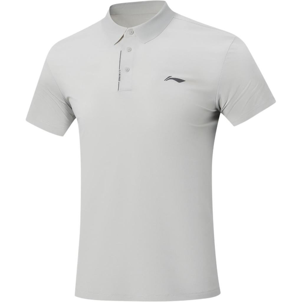 Li-Ning Серия для фитнеса Однотонная простая мужская футболка-поло с коротким рукавом Топы APLW315-1