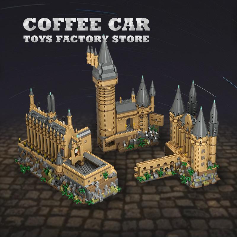 Creative Medieval Castle Diamond MOC Blocks Magic Theme School Building Mini Bricks Set Plastic Model Children Toys Adult Gifts