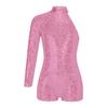 Kids Girls Sequins Single Long Sleeves Ballet Gymnastic Leotard Biketard Unitard Jazz Latin Dance Bodysuit Dancewear