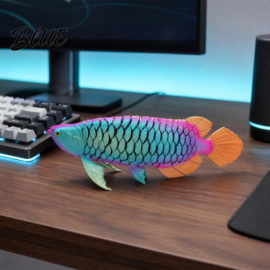 Подвижная скульптура рыбы 3D-печатная фигурка золотой рыбки с подвижными суставами Артикулированная скульптура