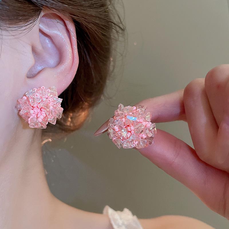 Серьги-кисточки из сетки с цветами «Серебряная игла» - Свежий пляжный стиль, универсальные и модные.