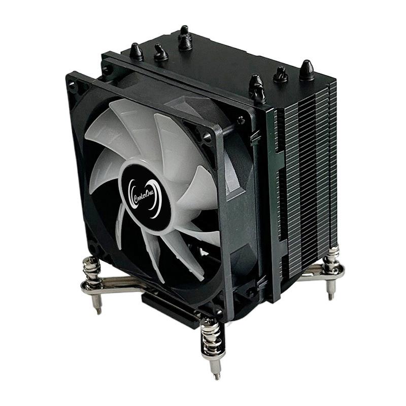 Черный Медный Кулер для CPU Black Fin с 4 Тепловыми Трубками для Платформ 2011, 115X и 1700 - Тихий Настольный Вентилятор