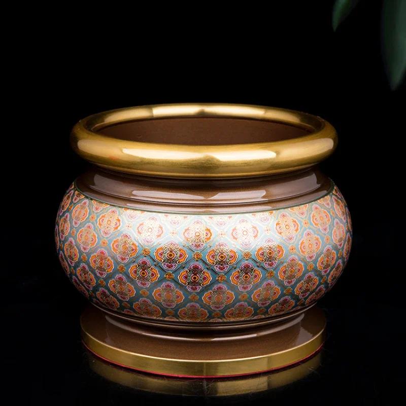 Алюминиевый сплав Чаша для воды Подношение Буддийские фонари Ваза Поднос для фруктов Подставка для свечи Церковная трубка Буддийские принадлежности Домашний декор