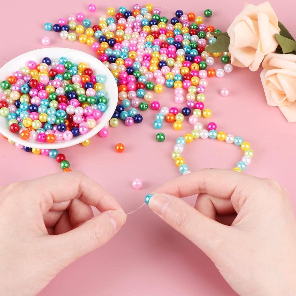 100 шт. 6/8 мм DIY для ожерелья, браслета, распорки, свободные бусины, серьги, ювелирные изделия, акриловые круглые