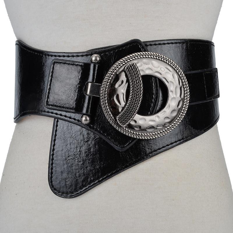 Регулируемый женский ремень в винтажном стиле, с пряжкой, из ПУ кожи
