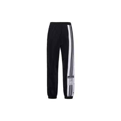 Оригинальные брюки Adibreak Retro Sport Patchwork с боковыми кнопками и вязаными лампасами с буквами, женские, низ, черные, GJ6580