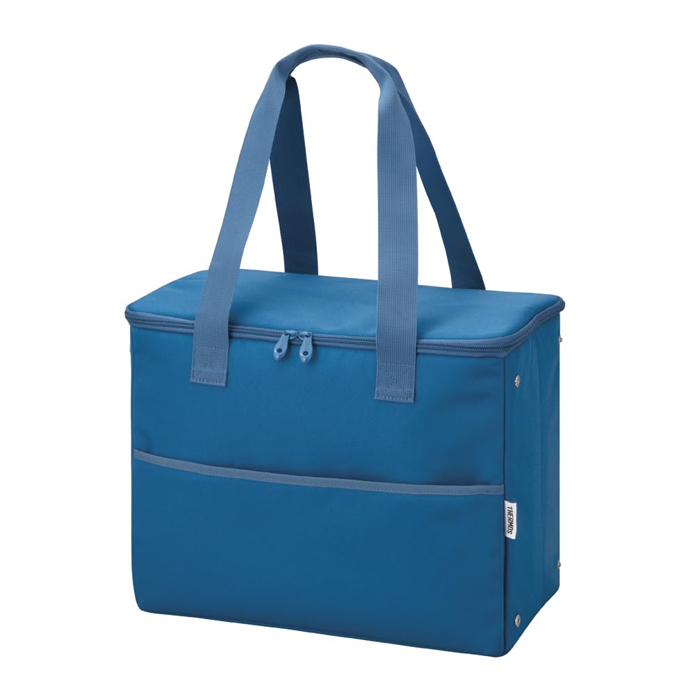 Thermos Insulated Shopping Bag 25L Blue 4-Layer Insulation Structure Foldable Compact Box-Type Large Capacity Model RFI-025 BL