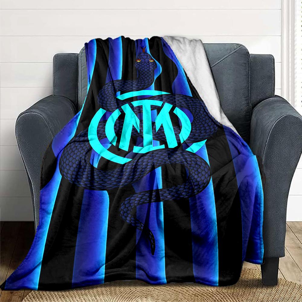 Snake Inter Milan Logo Blankets Flannel Printed Breathable Warm Throw Blanket for Home Office Bedspreads 0708a92