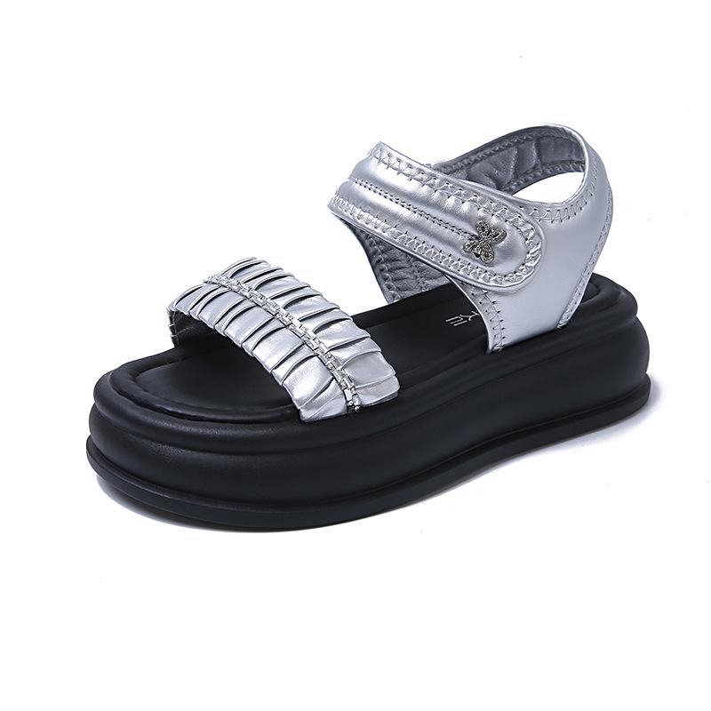 Модные летние женские сандалии 2025 Платформа Римские сандалии Уличные Противоскользящие Повышающие рост Пляжные сандалии Вечеринка Повседневные Сандалии для женщин