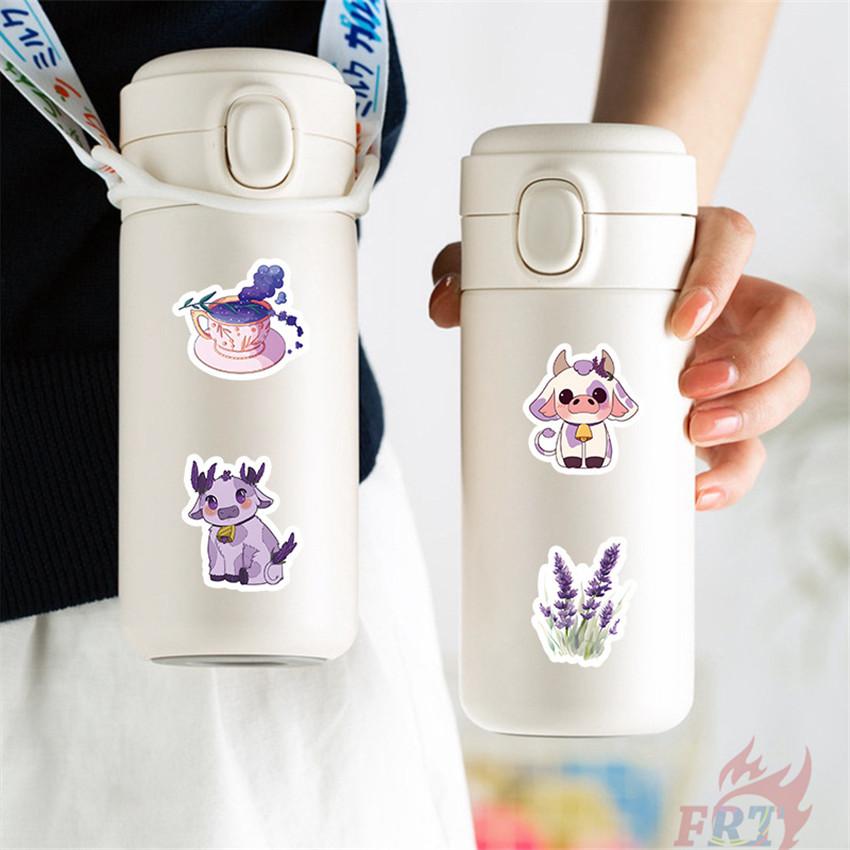 100 шт./компл. фиолетовые наклейки с лавандой, модные наклейки «сделай сам», наклейки