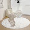 Golden Marble Texture Carpet Round Floor Chair Mat Faux Rabbit Hair Furry Shggy Rug Bathroom Soft Carpet Children Rooms Decor