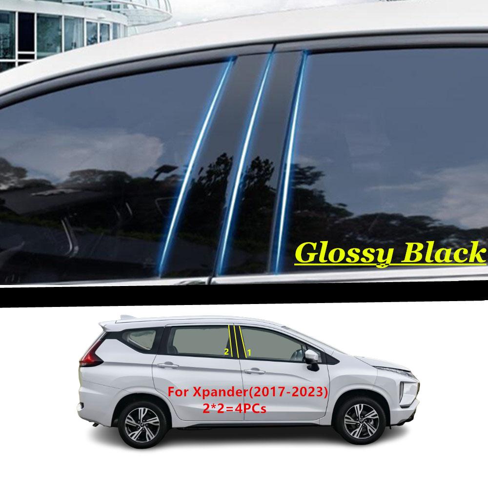 For Mitsubishi L200 / Triton/ Xpander 2005- Car PC Material Pillar Post Cover Door Trim Window Molding Sticker Plate