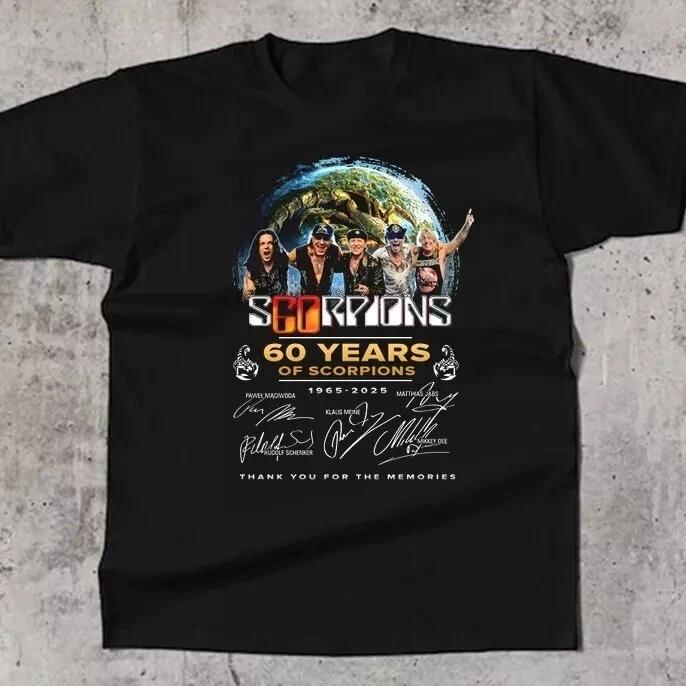 Новая рубашка SCORPIONS 60 YEARS TOUR 2025 Подарок для фанатов Унисекс S-5XL UB486