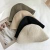 Простая шерстяная шапка женская новая универсальная темпераментная теплая шапка-ведро осенняя куполообразная вязаная панама