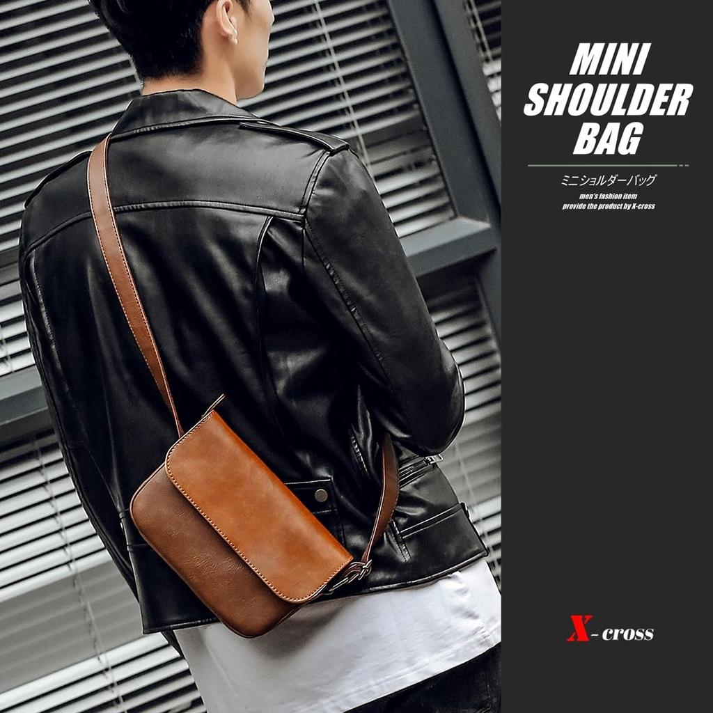 Small Leather Messenger Lightweight PU Shoulder Crossbody Horizontal Perfect for and Simple and Stylish Design with Zipper Perfect for or Body